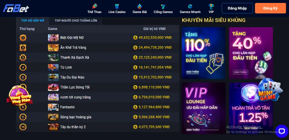 Sự kiện đua top game bài hàng tuần
